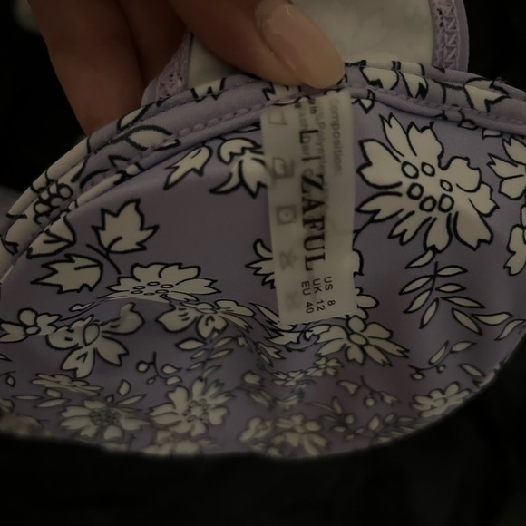 Zaful- Lilac Floral Bikini Set Size Large - Picture 8 of 8